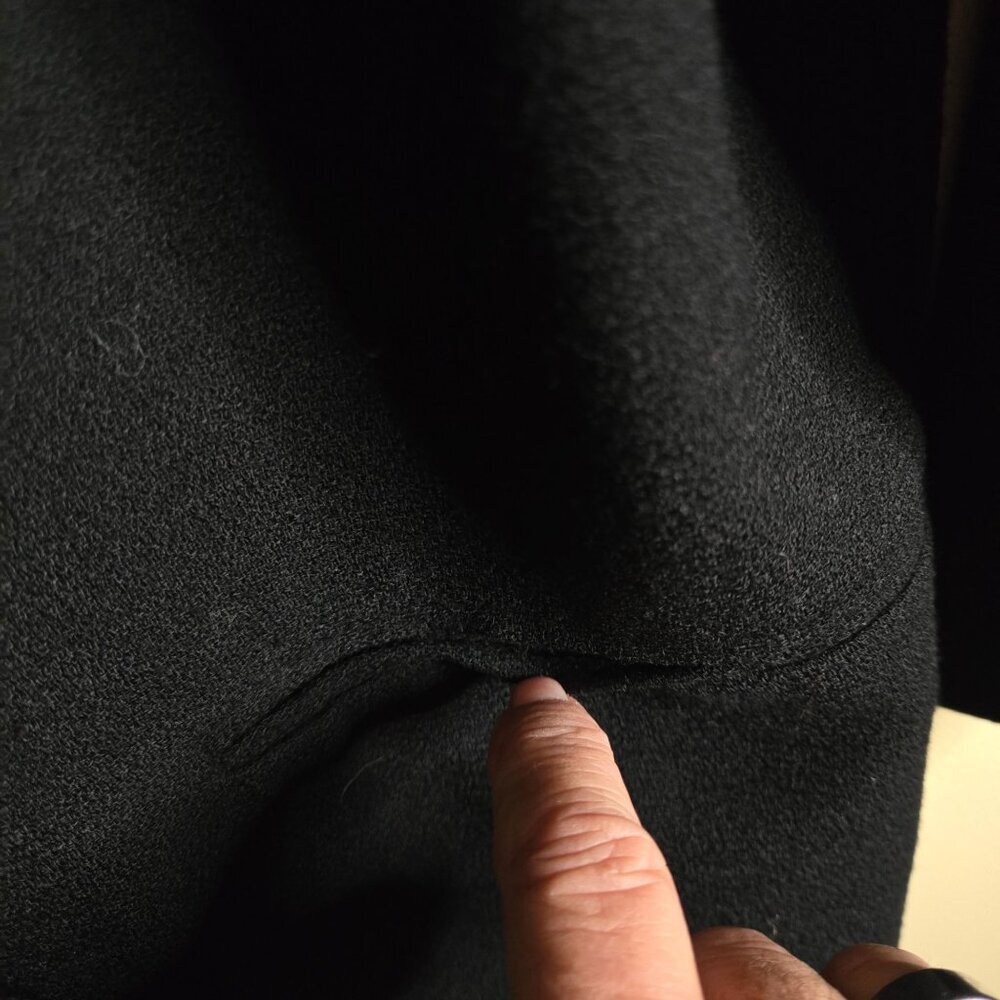 Gianni Vintage 100% Pure Wool Double-breasted Black Blazer Size 8 - Picture 5 of 8
